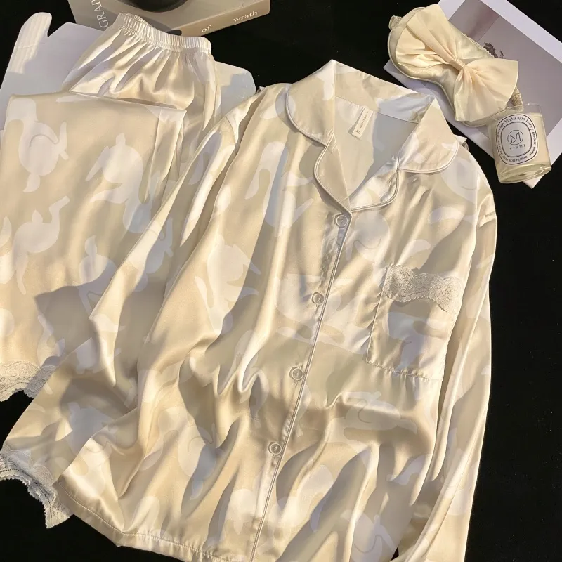 WANANNI Pajama Set Women's Champagne Gold-1