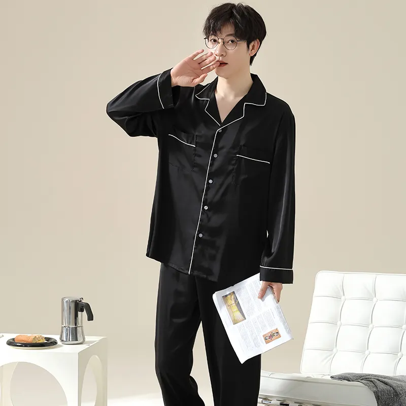 WANANNI Pajama Set Men's Shopping Bag/Box Black-6