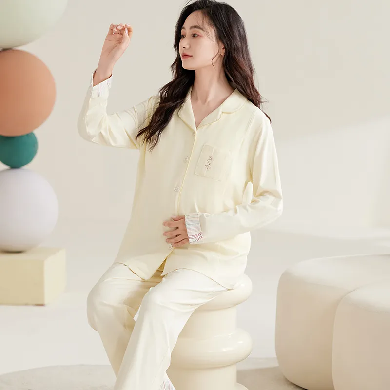 WANANNI Pajama Set Women's Cream Apricot-4