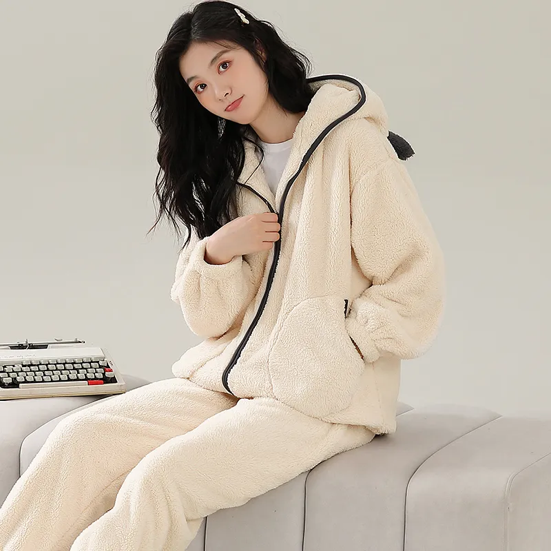 WANANNI Pajama Set Women's Light Apricot-2