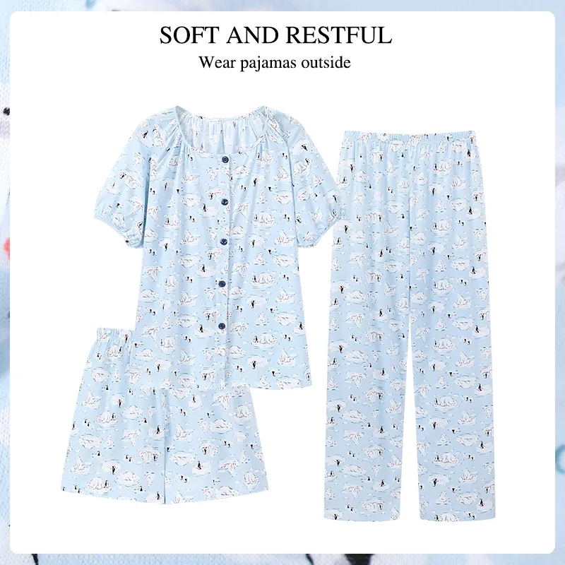 WANANNI Pajama Set Women's Sky Blue-1