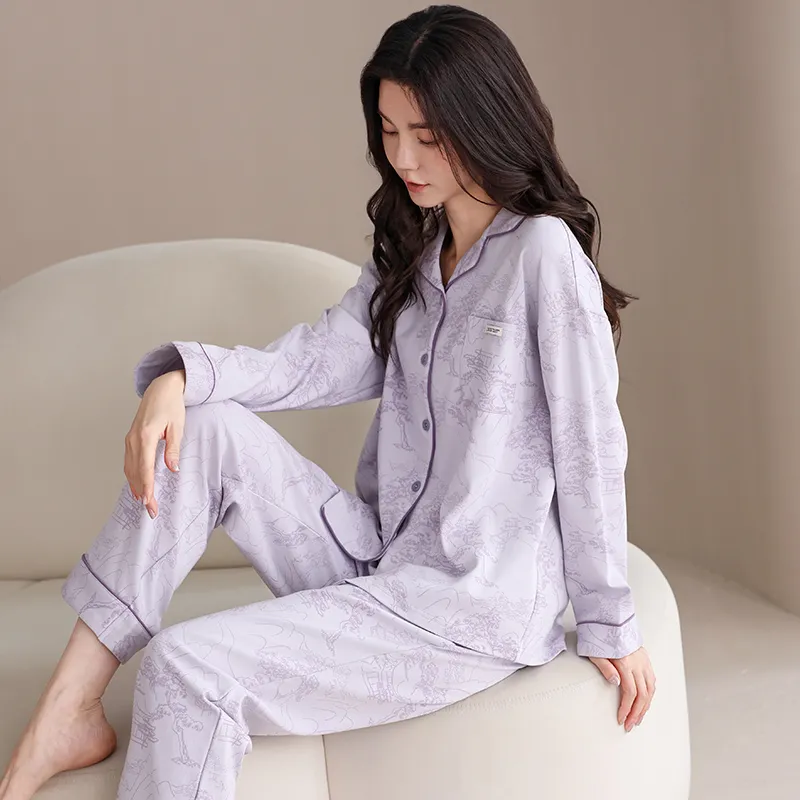 WANANNI Pajama Set Women's Light Purple-5