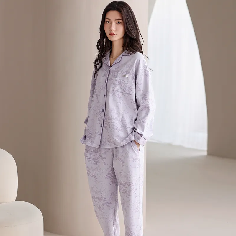 WANANNI Pajama Set Women's Light Purple-6