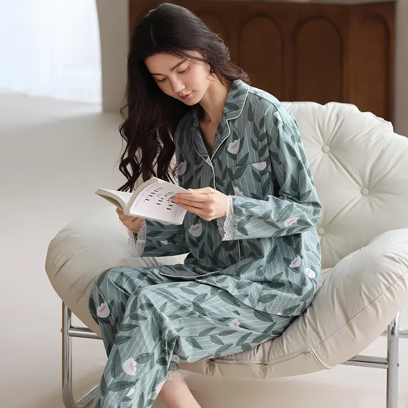 WANANNI Pajama Set Women's Green-1