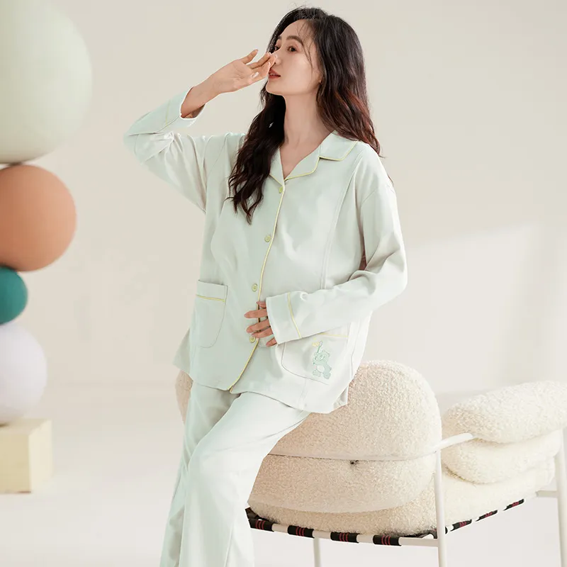 WANANNI Pajama Set Women's Light Green-3