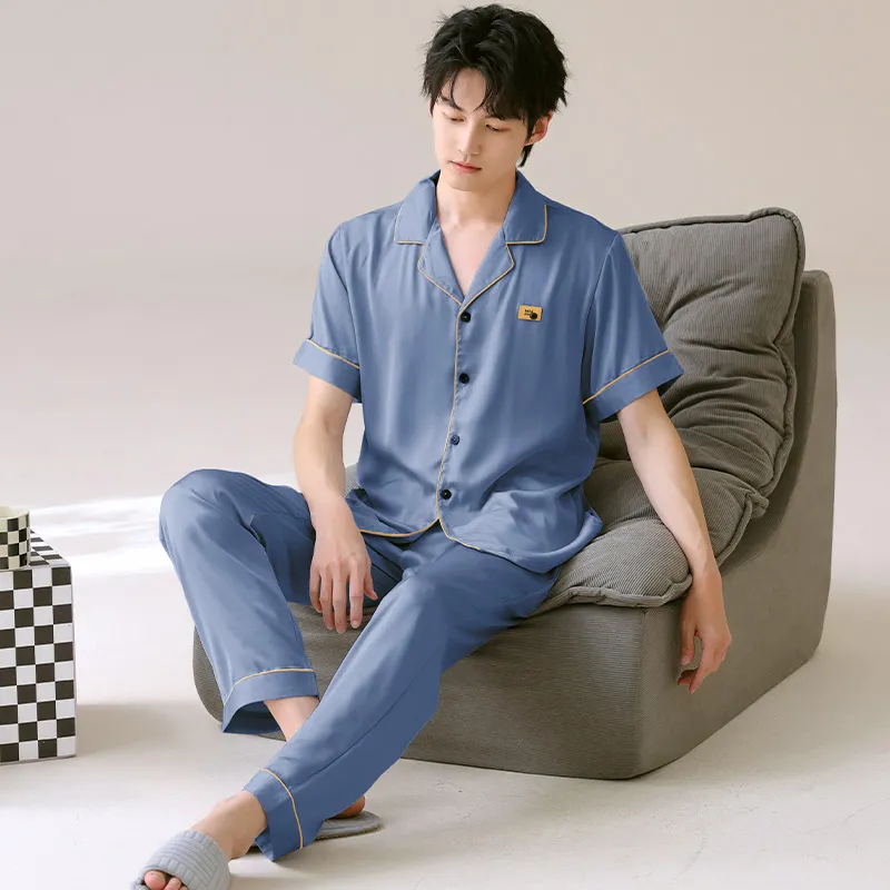 WANANNI Pajama Set Men's Dodger Blue-1