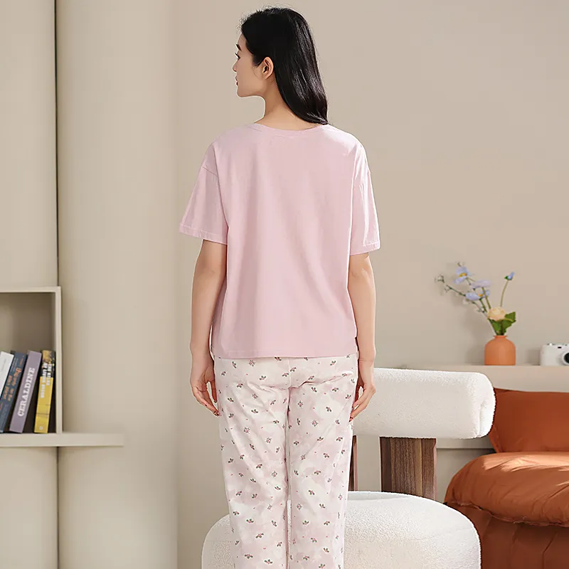 WANANNI Pajama Set Women's Light Pink-6