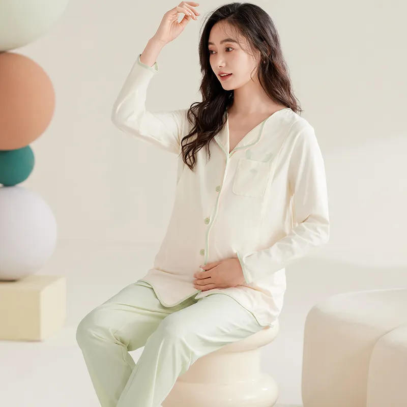 WANANNI Pajama Set Women's Light Green-2