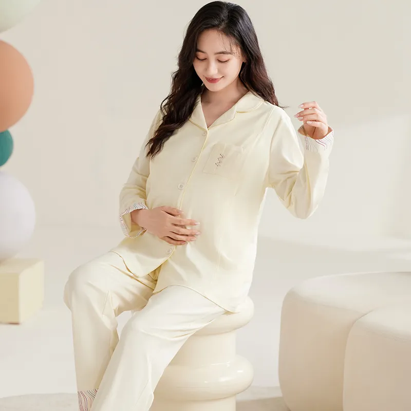 WANANNI Pajama Set Women's Cream Apricot-3