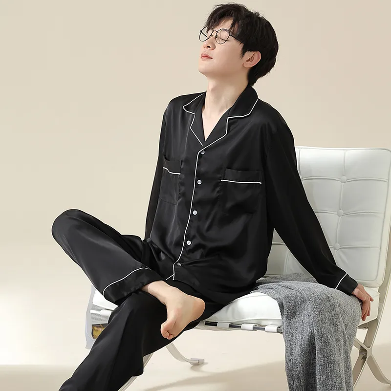 WANANNI Pajama Set Men's Shopping Bag/Box Black-2