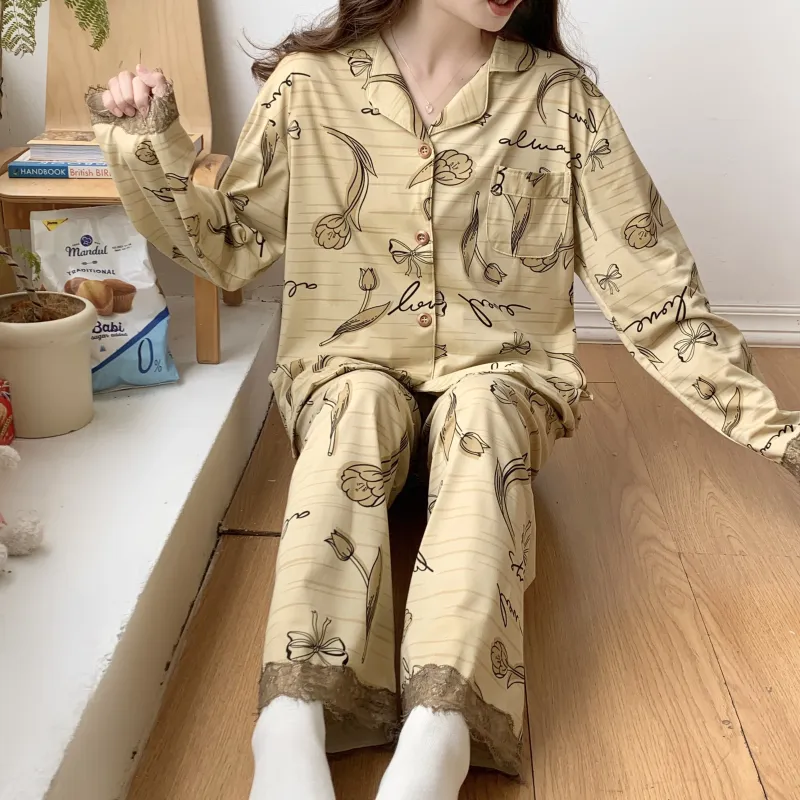 WANANNI Pajama Set Women's Ginger Yellow-3