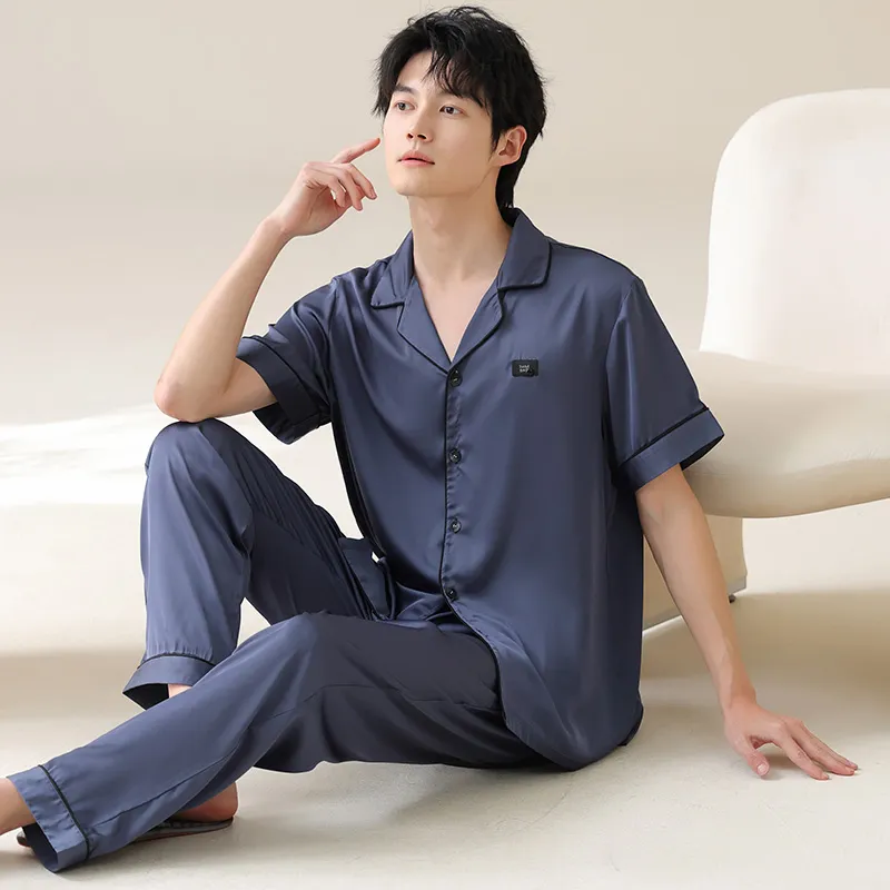 WANANNI Pajama Set Men's Royal Blue-5