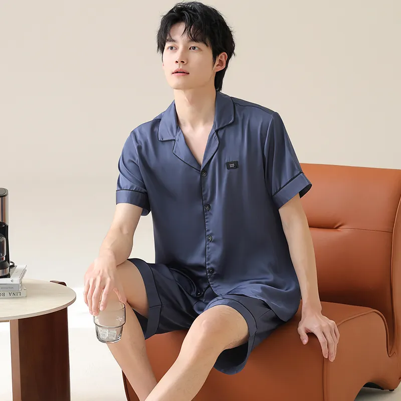 WANANNI Pajama Set Men's Royal Blue-2