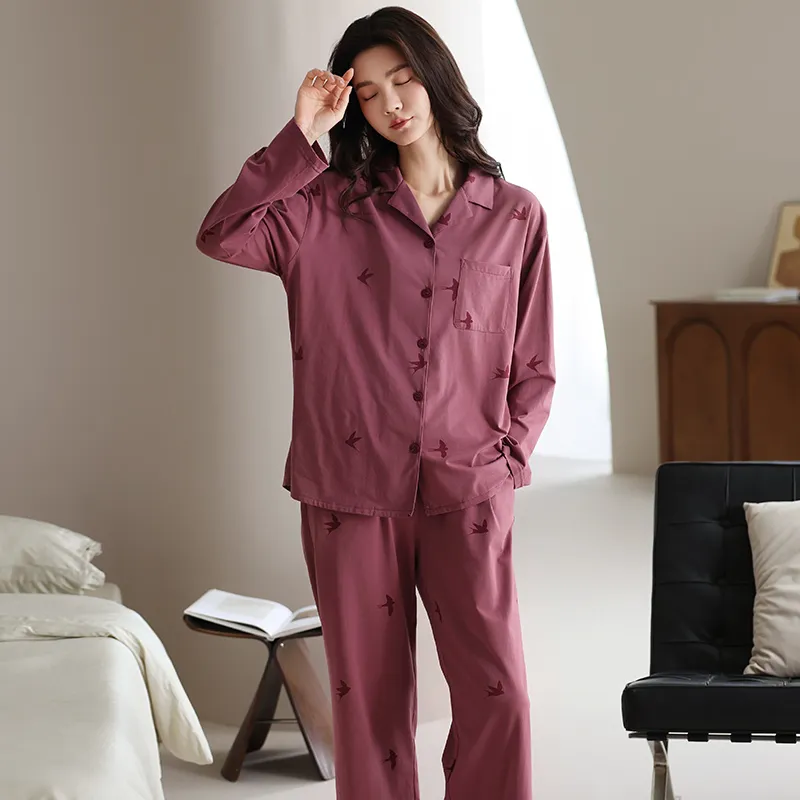 WANANNI Pajama Set Women's Rose Red-7