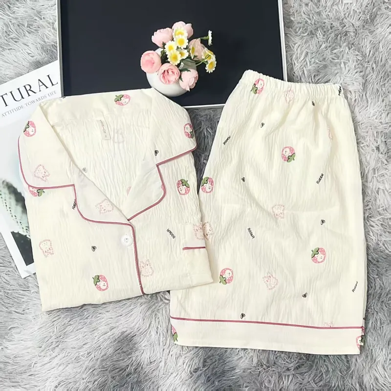 WANANNI Pajama Set Women's White-3