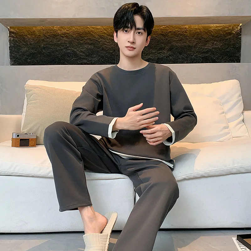 WANANNI Pajama Set Men's Dark Gray-4