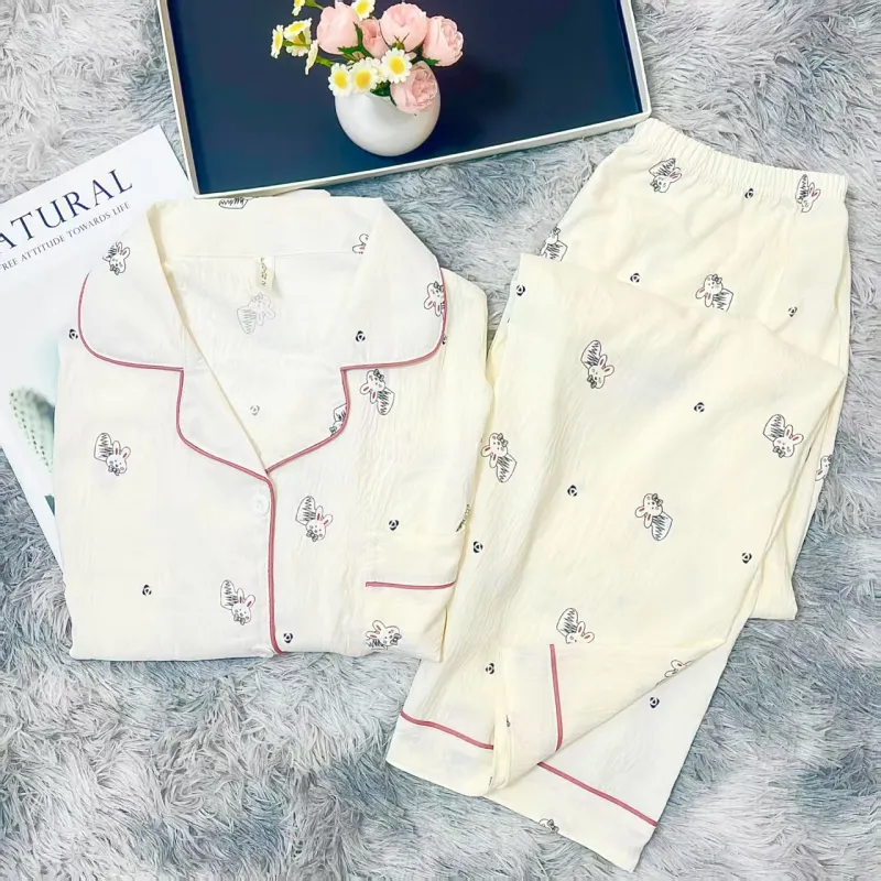 WANANNI Pajama Set Women's White-3