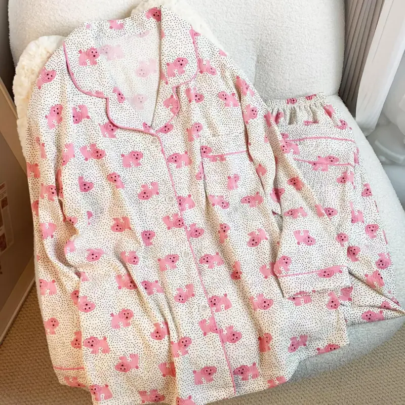 WANANNI Pajama Set Women's Pink-3