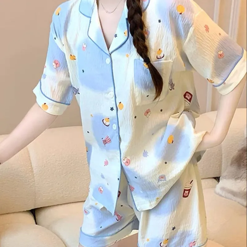 WANANNI Pajama Set Women's Sky Blue-12