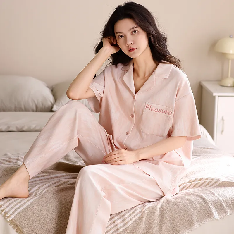 WANANNI Pajama Set Women's Light Pink-1
