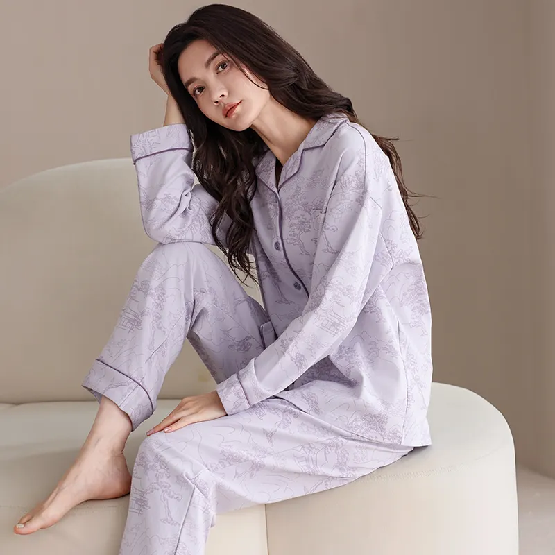 WANANNI Pajama Set Women's Light Purple-1