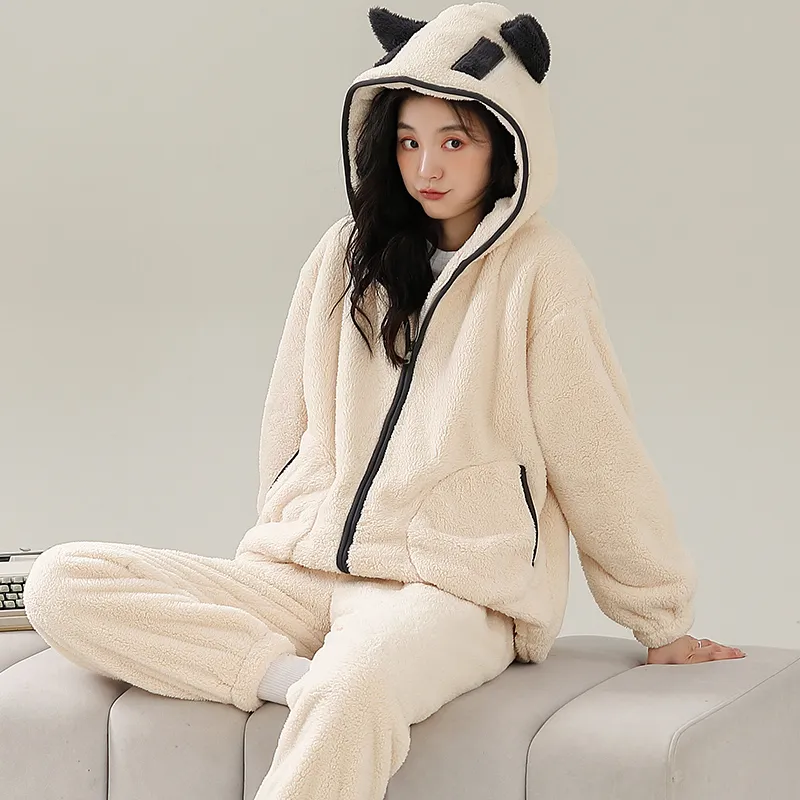 WANANNI Pajama Set Women's Light Apricot-3