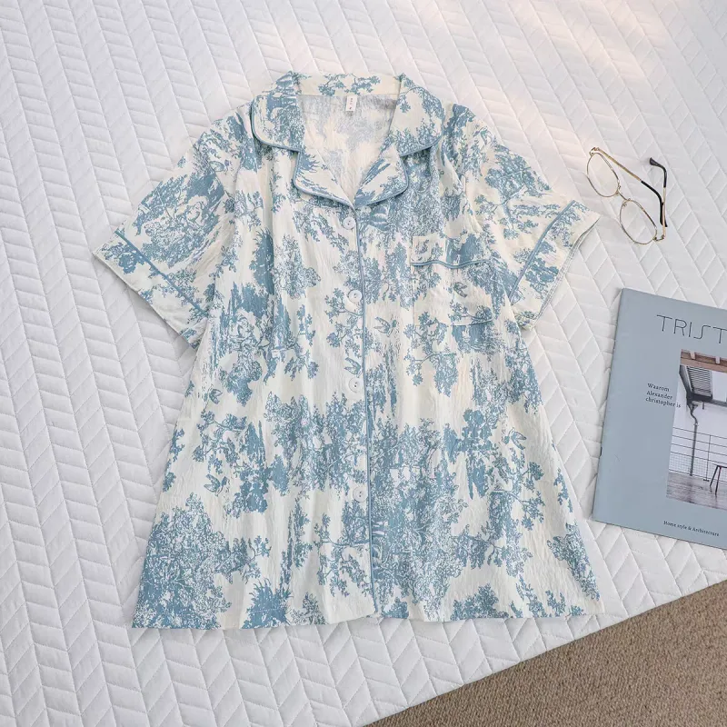 WANANNI Pajama Set Women's Blue-6