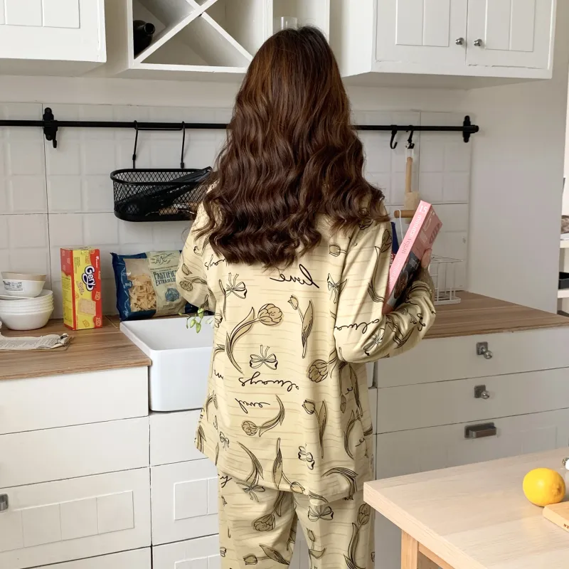 WANANNI Pajama Set Women's Ginger Yellow-6