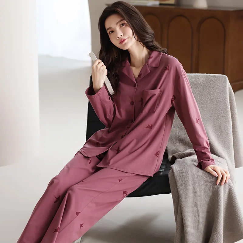 WANANNI Pajama Set Women's Rose Red-3
