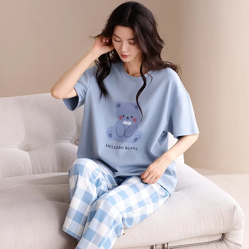 WANANNI Pajama Set Women's Sky Blue-3