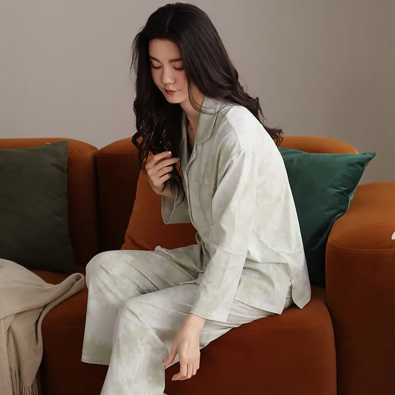 WANANNI Pajama Set Women's Light Green-4