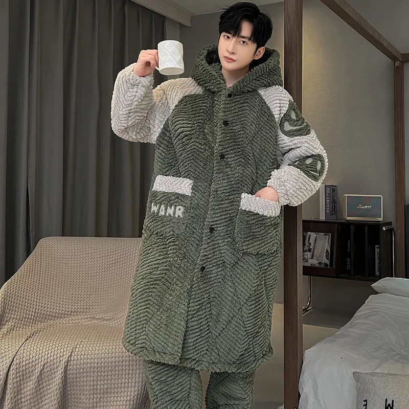 WANANNI Pajama Set Men's Olive Green-6