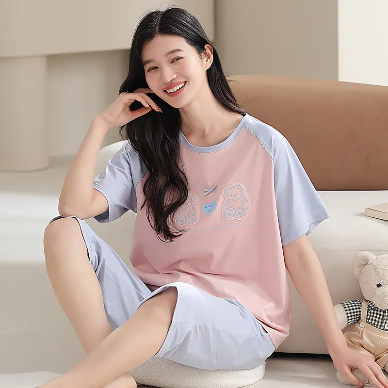 WANANNI Pajama Set Women's Blue-5