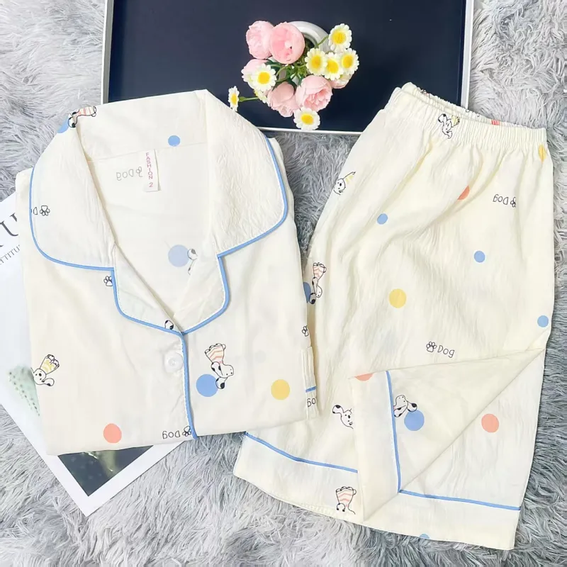 WANANNI Pajama Set Women's White-4