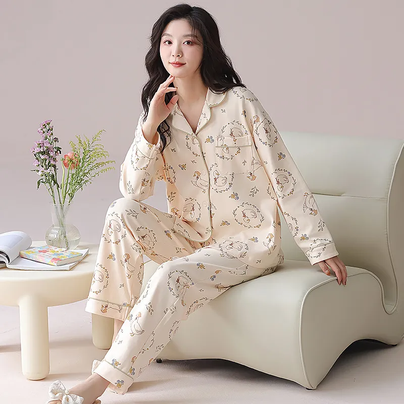WANANNI Pajama Set Women's Apricot-4