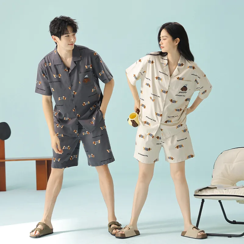 WANANNI Pajama Set Men's Gray Black-7