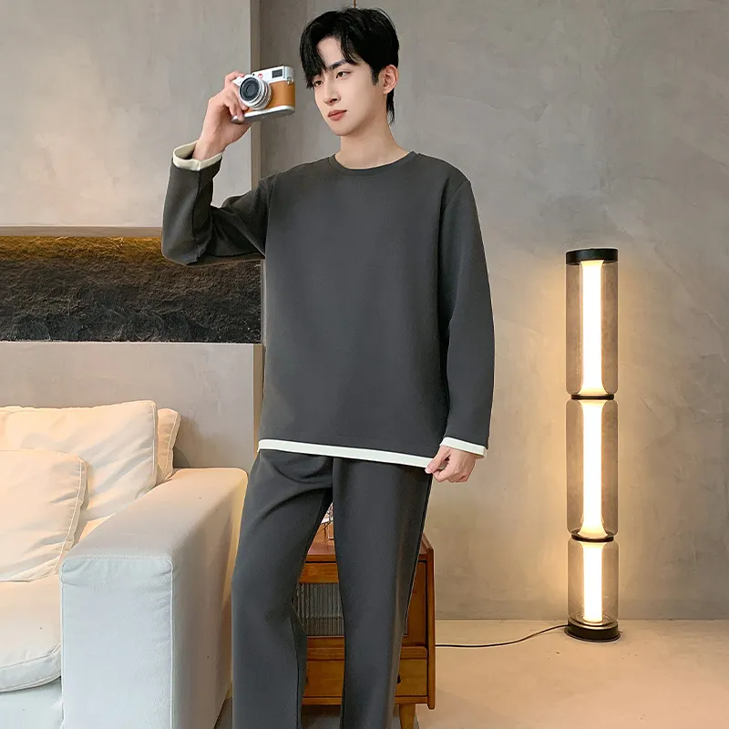 WANANNI Pajama Set Men's Dark Gray-6