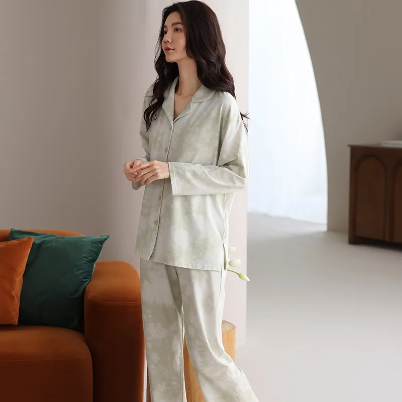 WANANNI Pajama Set Women's Light Green-6