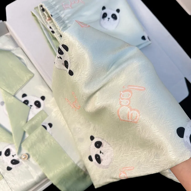 WANANNI Pajama Set Women's Cream Green-3