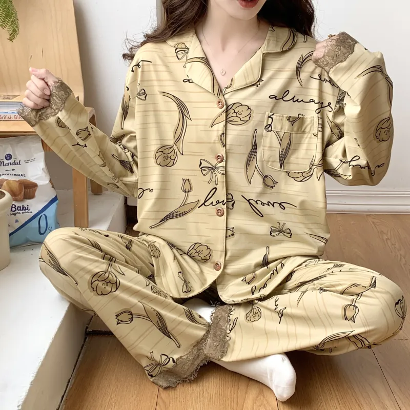 WANANNI Pajama Set Women's Ginger Yellow-4