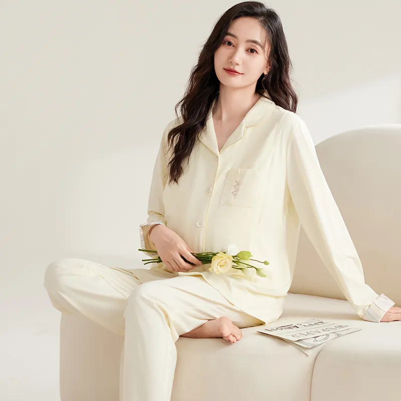 WANANNI Pajama Set Women's Cream Apricot-2