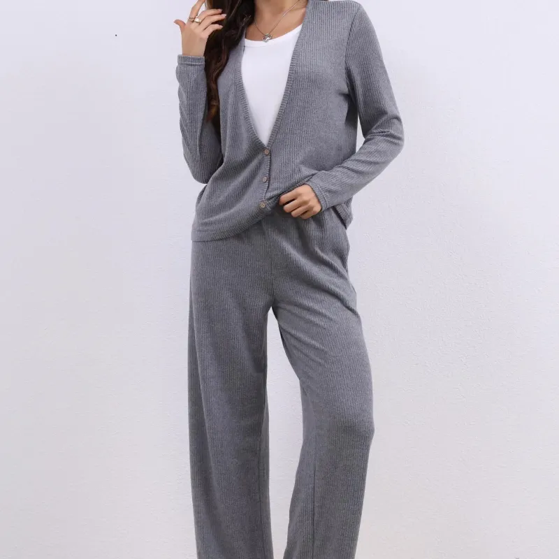 WANANNI Pajama Set Women's Gray-6
