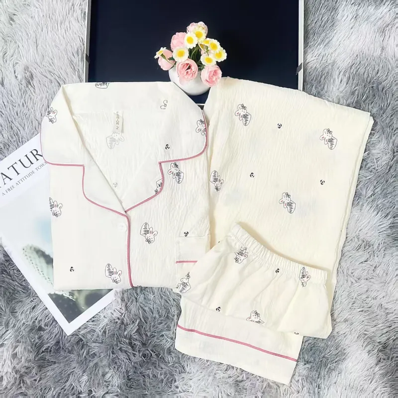 WANANNI Pajama Set Women's White-4