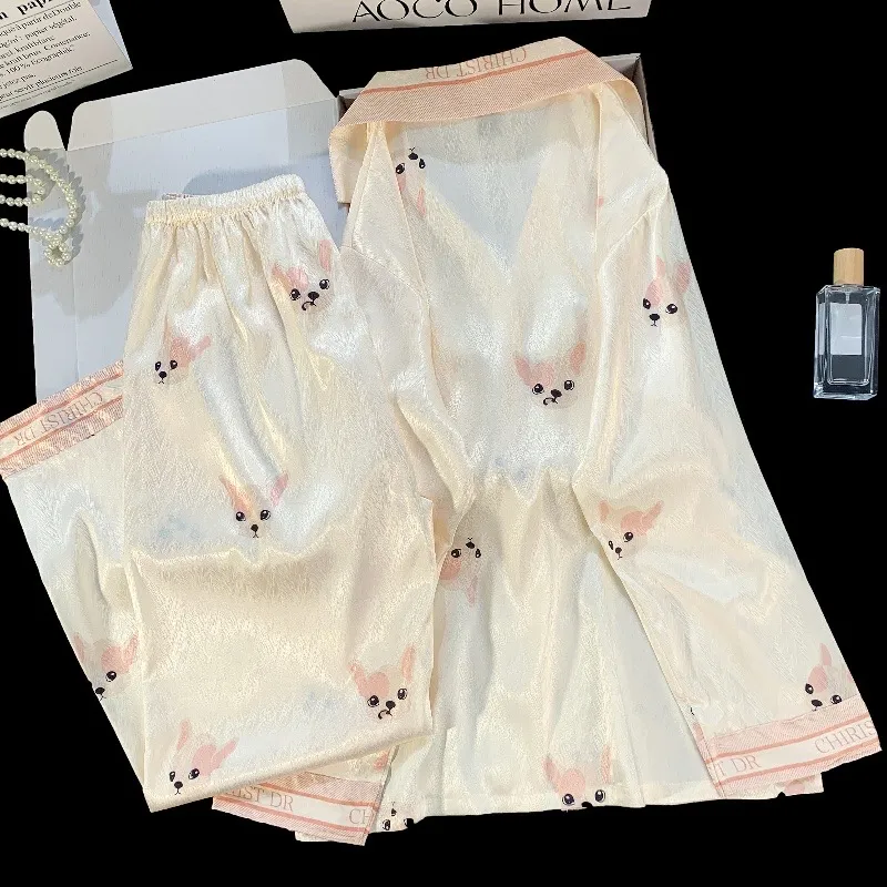 WANANNI Pajama Set Women's Shopping Bag Apricot-4