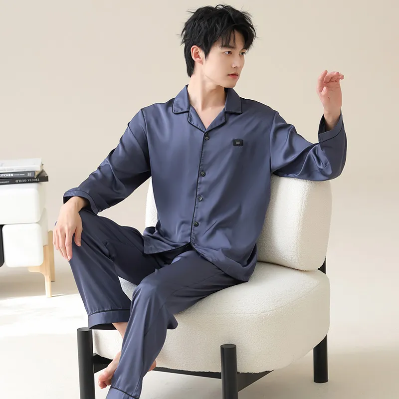 WANANNI Pajama Set Men's Royal Blue-3