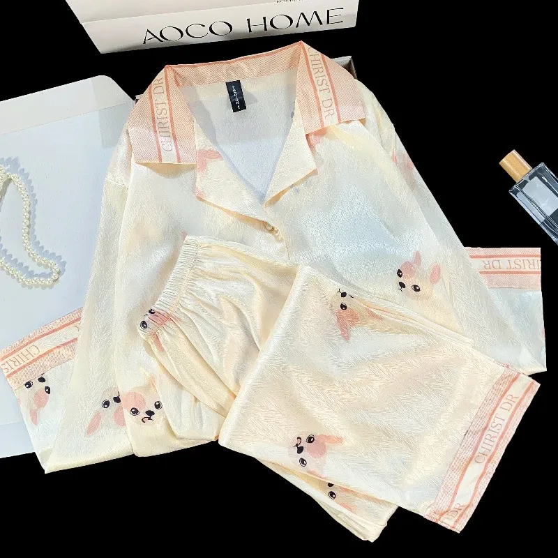 WANANNI Pajama Set Women's Shopping Bag Apricot-2