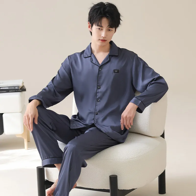 WANANNI Pajama Set Men's Royal Blue-4