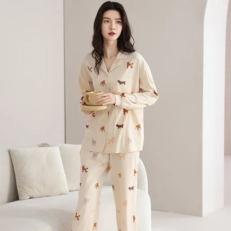 WANANNI Pajama Set Women's Apricot-6