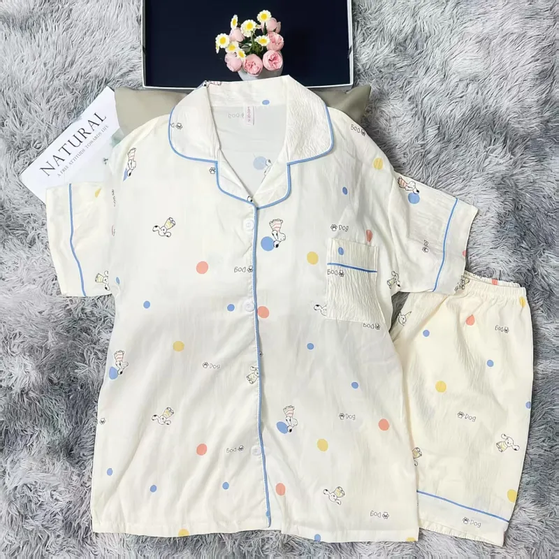 WANANNI Pajama Set Women's White-3