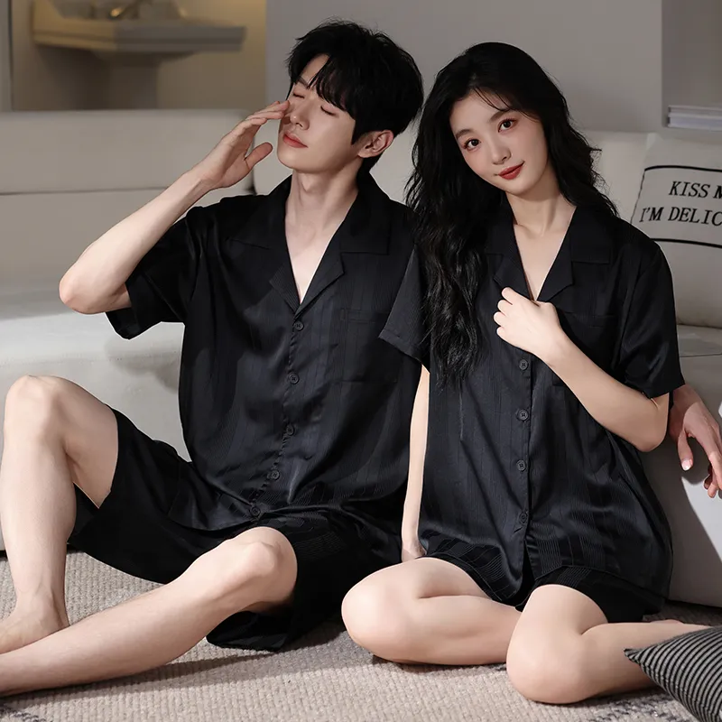 WANANNI Pajama Set Unisex Black-4